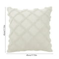 thumbnail image 3 of Scandinavia Style Fuzzy Geometric Pillowcase 19.69x11.81In Winter Cushion Cover Design Organizer For Soft Touch Textured Detail Multi Use Sofa Backrest Bed Living Room Home Decor Pillowcases, 3 of 6