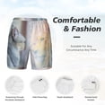thumbnail image 5 of Lsque Mens Swim Trunks The Cat Looks in the Mirror Pattern - Bathing Suit Compression Liner - Beach Swim Shorts Swimwear - (S-3XL) - Stretch Quick Dry -Large, 5 of 9