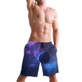 thumbnail image 5 of Dailycode Men's Quick Dry Swim Trunks Beach Shorts Casual Summer Board Shorts with Pockets, Blue Planet in Space, 5 of 8