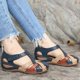 thumbnail image 4 of Zapatos de mujer europeos y americanos, sandalias de mujer con tacón de cuña y velcro hueco de gran tamaño, 4 of 4
