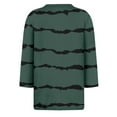thumbnail image 5 of Diufon Womens Plus Size Blouses Casual Round Neck Long Sleeve Tops Stripe Printed Tees Tops, 5 of 5