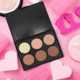 thumbnail image 1 of Eyeshadow Palette, High Ductility Eye Shadow Makeup Pallet 6 Colors Matte  for Daily Use, 1 of 8