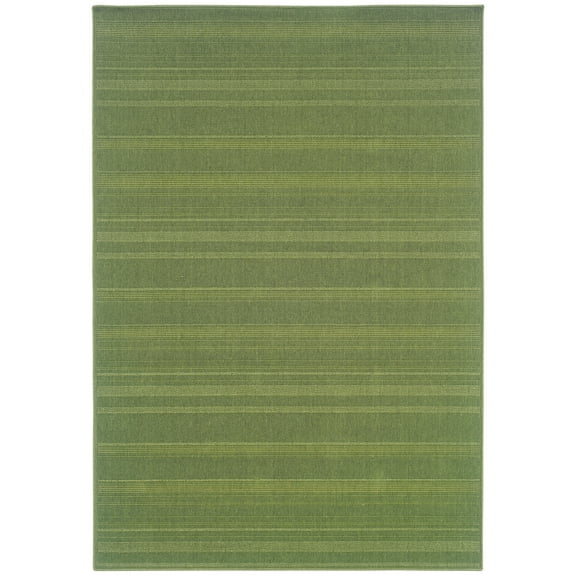 Moretti Bali Indoor/Outdoor Area Rug 781F6 Outdoor Green Striped Vintage 8' 6" x 13' Rectangle