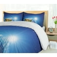 thumbnail image 5 of Ambesonne Earth Duvet Cover Sets, United States in Space, 2-Queen, Blue Green Pale Brown, 5 of 7