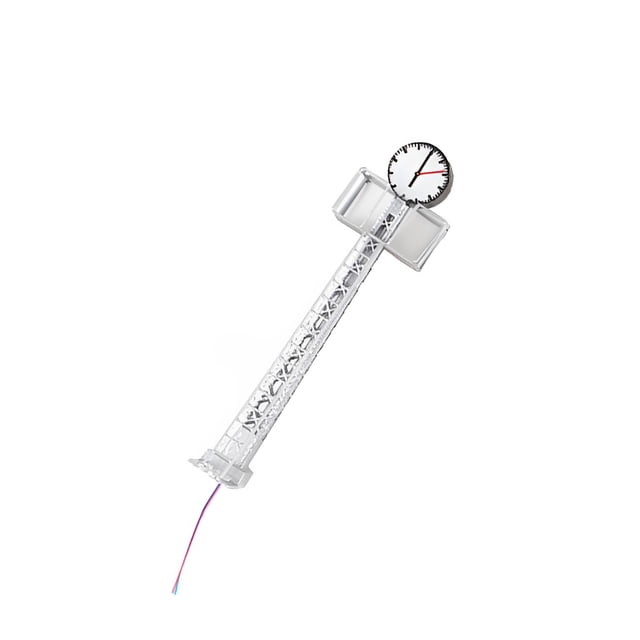 Cateissary Lámparas de reloj de plataforma, Material de Metal DIY, poste de luz en miniatura, diseño de tren, poste ligero, luces de calle, decoraciones Artesanía Tipo7 Cateissary HA064507-07