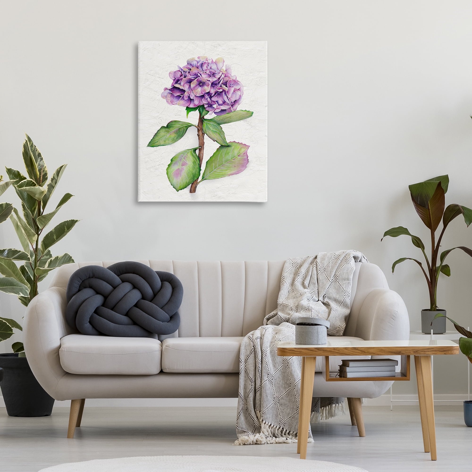Stupell Industries European Style Hydrangea Botanical & Floral Painting Gallery Wrapped Canvas Art Print Wall Art, 30 x 40
