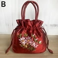 thumbnail image 5 of Embroidered Flower Woven Small Bucket Bag for Women, 20*18*5 cm, Suitable for Various Outfits, 5 of 9