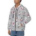 thumbnail image 3 of Kdxio Santa with Gifts Print Men Hoodies Casual Hoodies for Men with Zip Pockets Full Zip Long Sleeve Sweatshirt Sports Hooded Jacket-3X-Large, 3 of 5