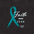 thumbnail image 4 of Inktastic Faith over Fear Ovarian Cancer Awareness with Teal Ribbon Women's Plus Size T-Shirt, 4 of 5