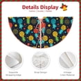thumbnail image 3 of Balery Colorful Pineapple Printed Christmas Tree Skirt , Merry Christmas Party Christmas Tree Decoration,Adjustable Tree Skirt-48", 3 of 6
