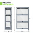 thumbnail image 2 of Magshion Modern 41.7" 3-Tier Transparent Display Cabinet with Flip Up Door, Floor Standing Showcase Bookshelf, Curio Cabinet Collection Display Case for Home Living Room Bedroom Office, Gray, 2 of 10