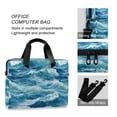 thumbnail image 4 of FORMRS 16" Laptop Bag Carrying Sleeve Case with Handle Travel Shoulder Briefcase, Green Watercolor Ocean Waves, 4 of 8