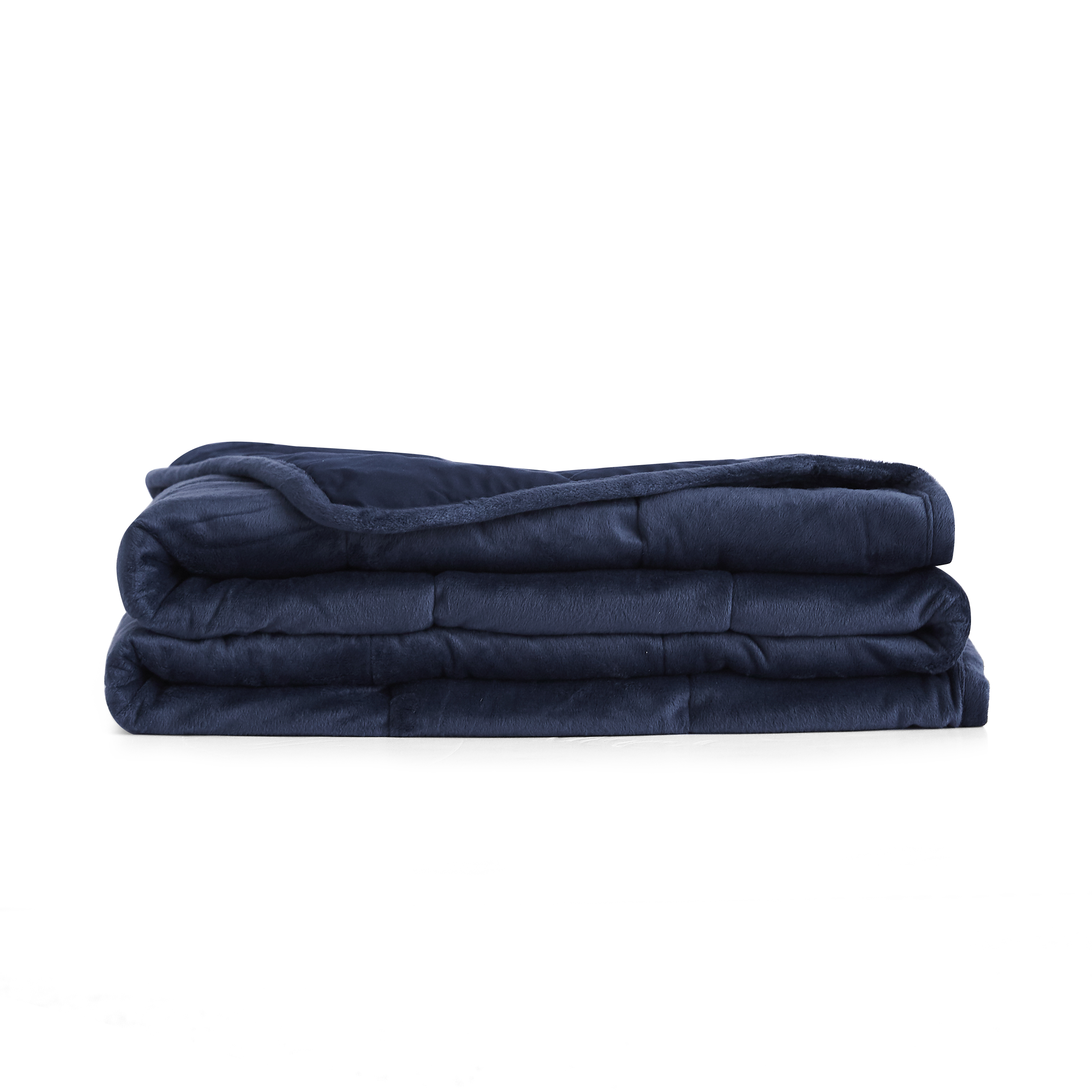 Weighted Blankets 12 lb Premium Ultra Plush Mink to Microfiber 48" x 72" Navy Color, Adult