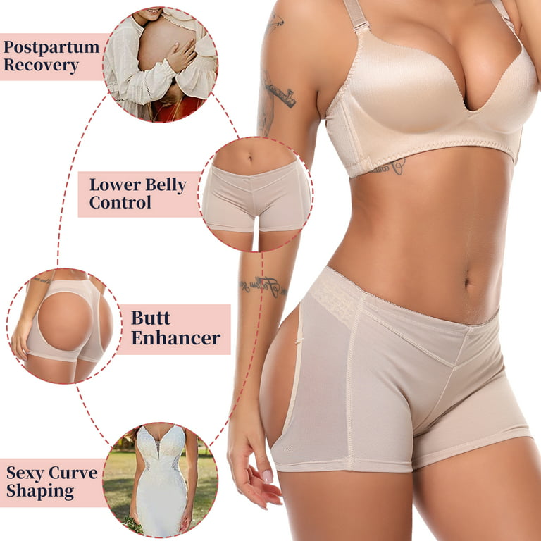 QRIC 2 Pack Women Butt Lifter Body Shaper Tummy Control Panties
