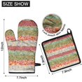 thumbnail image 6 of Pioneer Flower Kitchen Oven Mitt and Pot Holder Sets 4 Pcs for Baking, Cooking and Grilling, Heat Resistant Up To 392 °F, 6 of 7