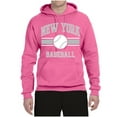 thumbnail image 2 of Wild Bobby City of New York NY Baseball Fantasy Fan Sports Unisex Hoodie Sweatshirt, Neon Pink, Small, 2 of 6
