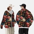 thumbnail image 4 of Vsdgher Sweat à Capuche Imprimé Fleurs Roses pour Hommes Femmes, Manches Longues Protection Solaire Pêche Course Natation-Grand, 4 of 7