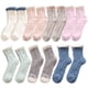 thumbnail image 1 of Calcetines de felpa suaves y cálidos pantuflas calcetines para dormir en el piso medias de tubo medio de color sólido para mujer 7 pares Advancent  AP000403-00, 1 of 7