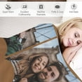 thumbnail image 5 of Fathers Day Personalised Gifts from Daughter Son-Custom Blanket with Photo Text-Customised Blankets-Multiple Colors Sizes Soft Flannel Blankets-Gifts for Dad Mum Grandma Grandfather, 5 of 6
