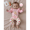 thumbnail image 5 of BemeyourBBs Western Baby Girls Cowgirl Outfit Long Sleeve Letter Horse Floral Print Romper Jumpsuit Headband Pants Set Cute Newborn Spring Fall Winter Clothes, 5 of 9