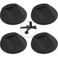 thumbnail image 1 of 4 piezas de ruedas de goma para muebles (negras, adecuadas para diámetros inferiores a 6 cm), posavasos para muebles, alfombrillas para pies, manijas antideslizantes para el piso, protección para el p, 1 of 5