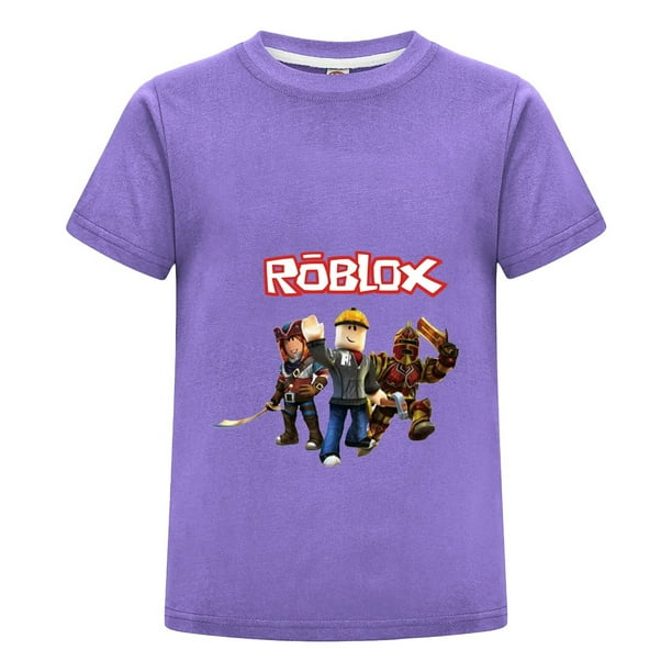 Playera Gamer Infantil con Estilo Roblox, Camiseta de Algodón para Niño con Diseño de Personajes, Regalo Ideal