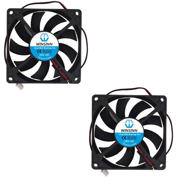 WINSINN 80mm Fan 24V Dual Ball Bearing Brushless 8015 80x15mm for Cooling PC Computer Case CPU Set-top Box Router