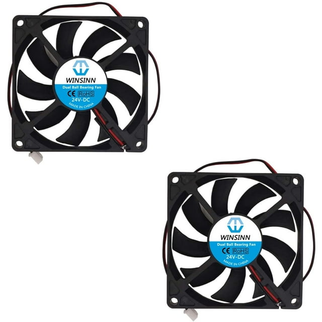 WINSINN 80mm Fan 24V Dual Ball Bearing Brushless 8015 80x15mm for Cooling PC Computer Case CPU Set-top Box Router