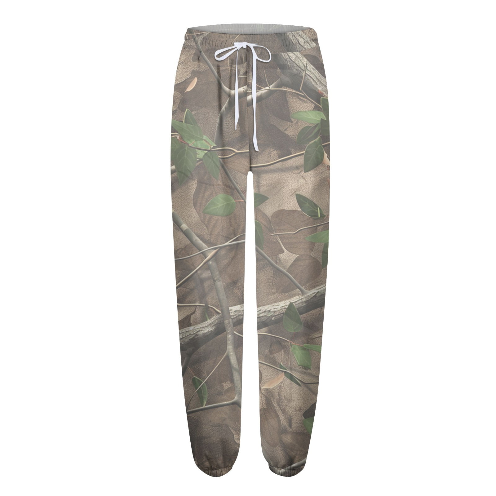 【U LAN】Mellow camouflage curved sweatpants Womens Camo Sweatpants Drawstring High Waisted Workout