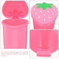 thumbnail image 5 of Raindrops General Users Pink PP 1Pcs Mini Strawberry Trash Bin For Home Use, 5 of 8