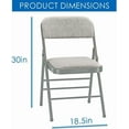 thumbnail image 2 of ANHXN  Fabric Folding Chairs with Padded Cushion Backrest Metal Steel Foldable Chair Portable Lightweight Foam Padded Fold Chair, 2 of 2