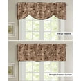 thumbnail image 4 of Tie Up Valance Curtain for Kitchen,Farmhouse Coffee Time Text Rod Pocket Short Curtains Adjustable Tie-Up Shade Valances,Country Vintage Brown Window Treatment for Bathroom Living Room Bedroom, 4 of 8