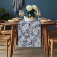 thumbnail image 2 of Palm Leaves Table Runner - 120 Inch Long, Kitchen Dining Table Runner Dresser Scarves, Spring Tropical Leaf Botanical Vintage Blue Farmhouse Decor for Coffee Tables Wedding Party Banquet, 2 of 8