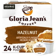 Gloria Jean's Coffees Hazelnut Single-Serve Medium Roast Keurig Coffee Pods, 24 Ct