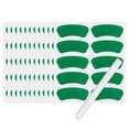 thumbnail image 1 of Uxcell 60 Pares de Calcomanías Deportivas para los Ojos, Tiras Negras Autoadhesivas para Debajo de los Ojos con Lápiz Blanco (Verde), 1 of 5