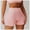 Pink, variant on LYMAYTER Women Yoga Shorts for S-XL ‌Non-Roll Waist Biker Shorts High-Waist Quick-Dry Seamless Shorts