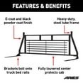 thumbnail image 2 of ARIES 111000 Classic Heavy-Duty Black Steel Truck Headache Rack Cab Protector, Select Chevrolet, Ford, Dodge, GMC, Ram Fits select: 1997-2014 FORD F150, 1999-2019 CHEVROLET SILVERADO, 2 of 5