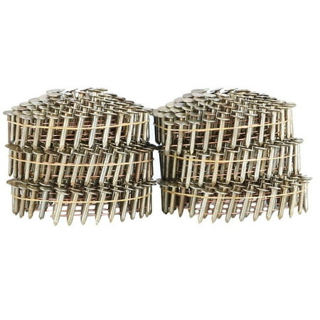 

findmall 3600Pcs 7/8-inch ×0.12-inch Smooth Galvanized Shank Coil Roofing Nails 15 Degree