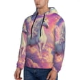 thumbnail image 3 of Daiia Colorful Cloud White Horse for Men's Fashion Hoodies & Sweatshirts with Kangaroo Pocket Hooded Sweatshirt Breathable & Moisture Wicking-X-Large, 3 of 7
