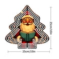 thumbnail image 3 of Metal Hanging Christmas Tree Wind Spinner - Festive Garden Decor with Cheerful Design Perfect for Holiday Yard Decoration, 3 of 7