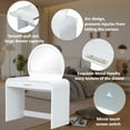 thumbnail image 6 of Harper & Bright Designs 39" Vanity Table with Lighted Mirror , Fluted Makeup Dressing Table with Drawer for Bedroom , White, 6 of 12