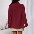 thumbnail image 6 of Women's 2025 Fall Winter Office Blazer, Notch Lapel Slim Fit Open Front Jacket, Business Casual Work Suit for Women, Tailored Career Blazer with Pockets, Professional Long Sleeve Coat Red S, 6 of 10