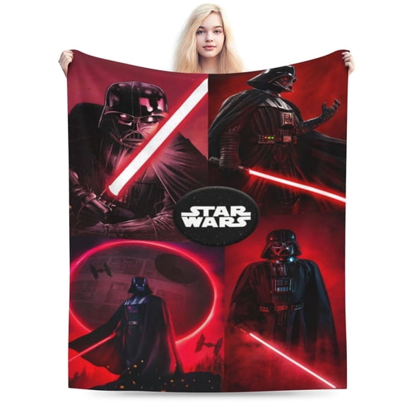 Darth Vader Blanket, Soft Warm Cozy Plush Throw Blanket Gifts for Adults Kids, Lightweight Fuzzy Comfy Flannel Blankets for Couch Bed House Decor Travel 40"X30"