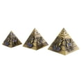 thumbnail image 6 of 3pcs Pyramids Size Travel Souvenir Home Decoration Bronze, 6 of 7