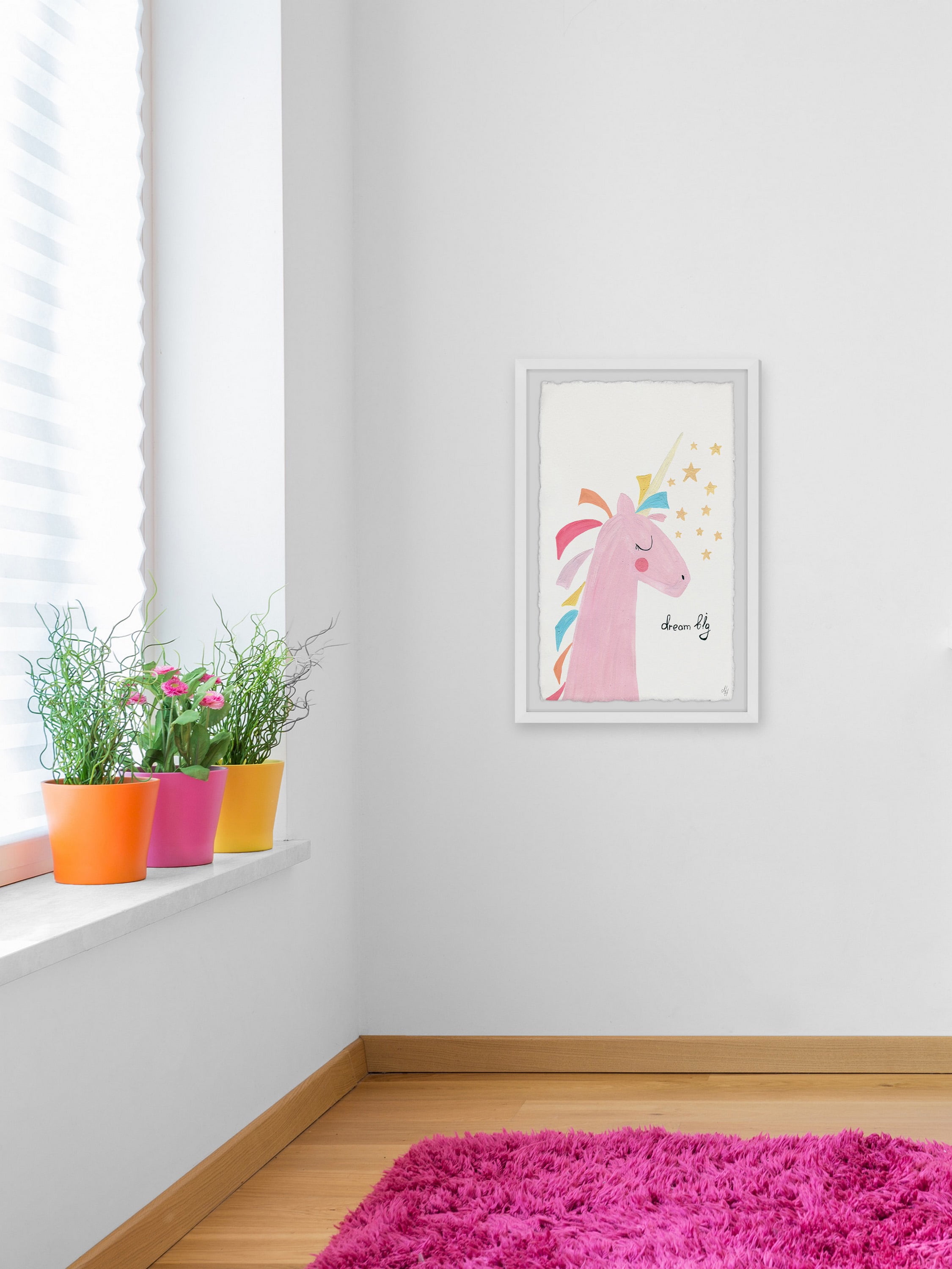 Marmont Hill Unicorn's Big Dream Framed Wall Art