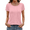 Pink, variant on HomeDM Short Sleeve Shirts for Women Solid Color Crew Neck Casual Summer Loose Fit Tops, Orange
