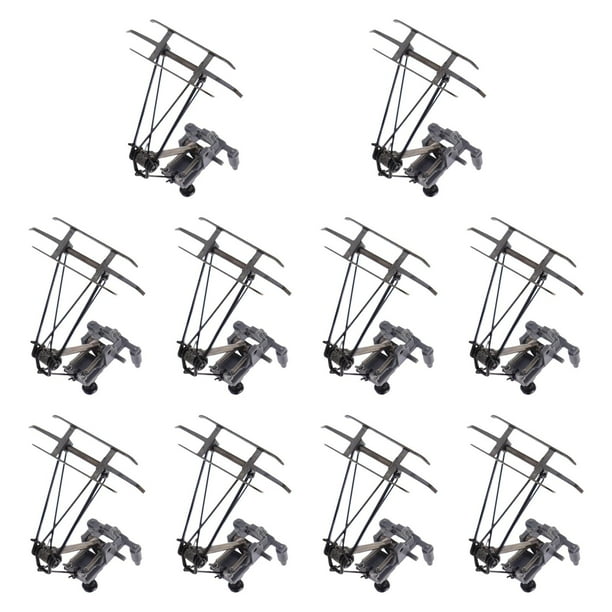 10 piezas Train modelo trenes ferroviarios accesorios pantógrafos de brazo kit de construcción de bricolaje 1/87 antena de tracción eléctrica