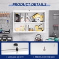 thumbnail image 2 of AUHUP Steel Wall Cabinet, Versatile Adjustable Metal Wall Mounted Storage Cabinet Organizer for Garage, Office, Kitchen, White, 31.5"W x 22"H x 16"D, 2 of 8