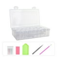 thumbnail image 1 of Yeacher Clear Bead Storage Containers Set 30 Grids Box with Accessories Embroidery Storage Boxes for DIY Art Craft Jewelry, 1 of 8