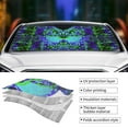 thumbnail image 5 of XMXY Car Sun Shade Windshield, Death Tribe Skull Purple Print Automotive Front Window Sun Visor for Cars SUV Trucks, Small Size, 5 of 8